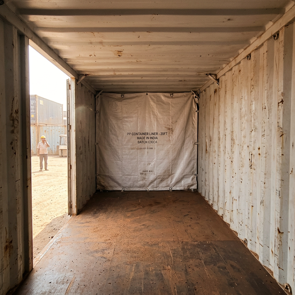Container & Bulk Liners — Food-grade PP/PE liners for 20 ft / 40 ft shipping containers.