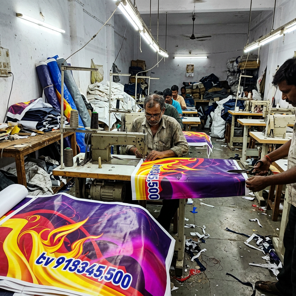 Custom & Printed Tarpaulins — Made-to-size, printed, or branded tarpaulins from MOQ 50 sqm.